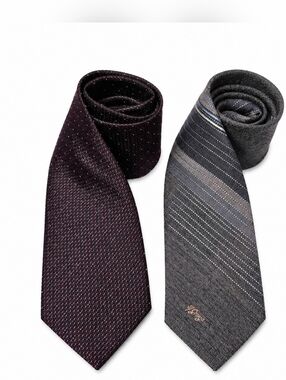 Brooks Brothers & Allgyr’s George Designer Tie Bundle Red Gray‎ USA Vintage